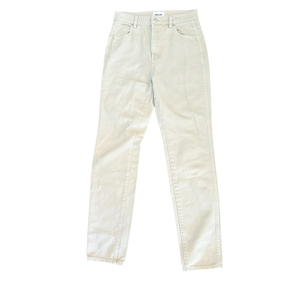 Rolla's Dusters Women's High Rise Relaxed Jeans Size 26 Beige Neutral Denim